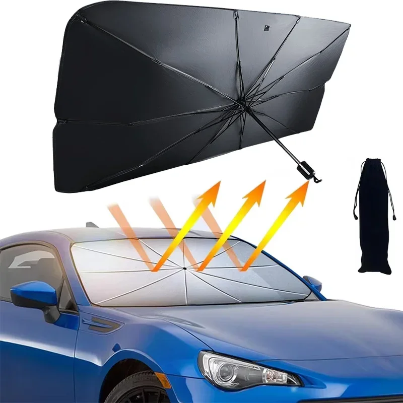 Windshield Sun Shade - Car Windshield Sunshade Foldable Umbrella Sun