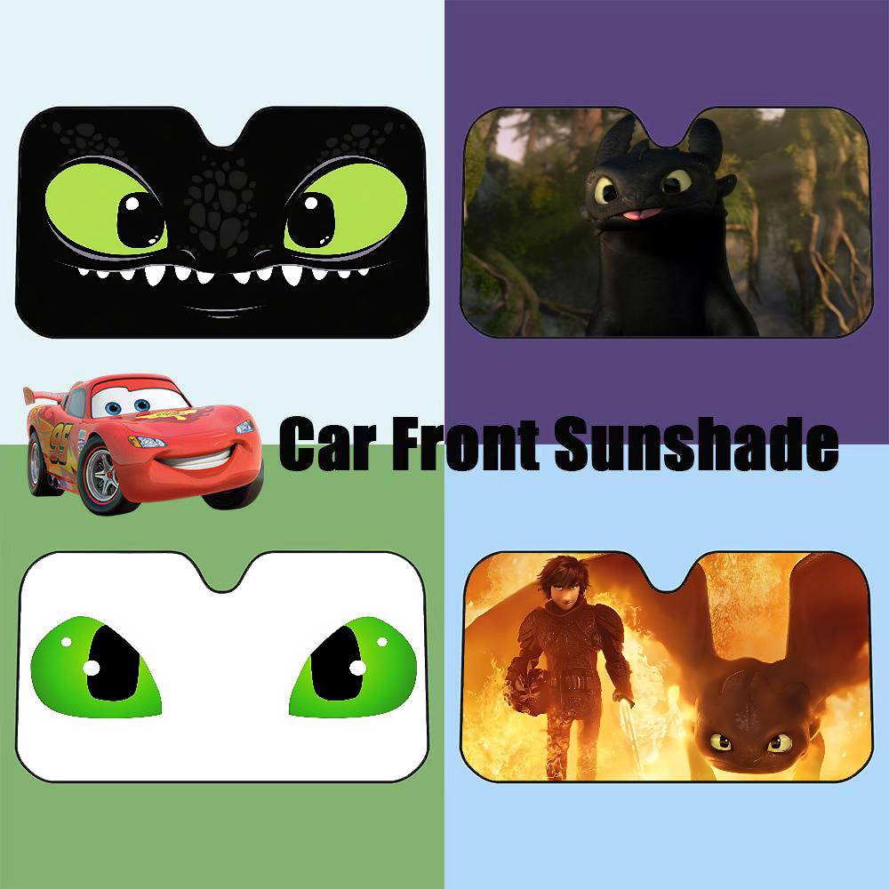 Car Accessories Window - Cartoon EYE Toothless Windshield Sunshade Car