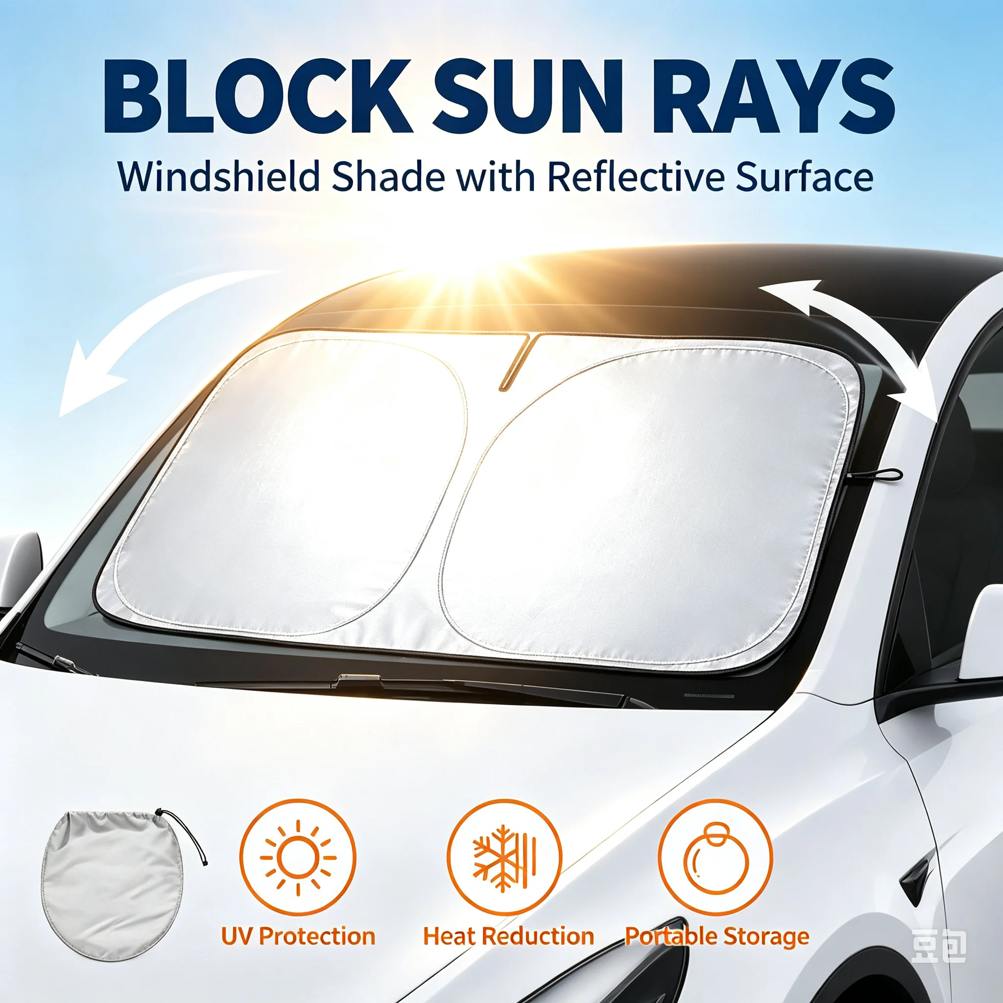 Windshield Sun Shade - Car Sun Visor Windshield Sunshade Heat