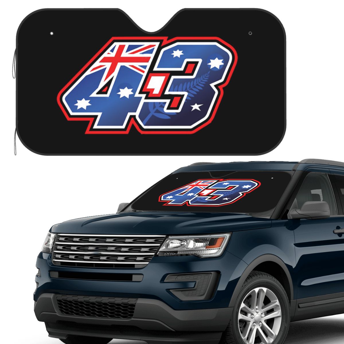 Car Accessories Australia - Jack Miller Number 43 Australia Sunshade
