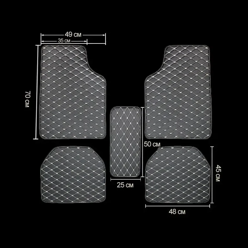 Car Floor Mats 5Pcs PU Leather - Car Floor Mat Rubber recension och pris