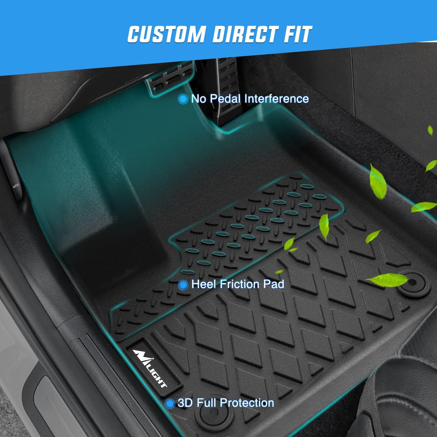 Nilight Custom Fit TPE Floor M - Car Floor Mat Rubber recension och pris