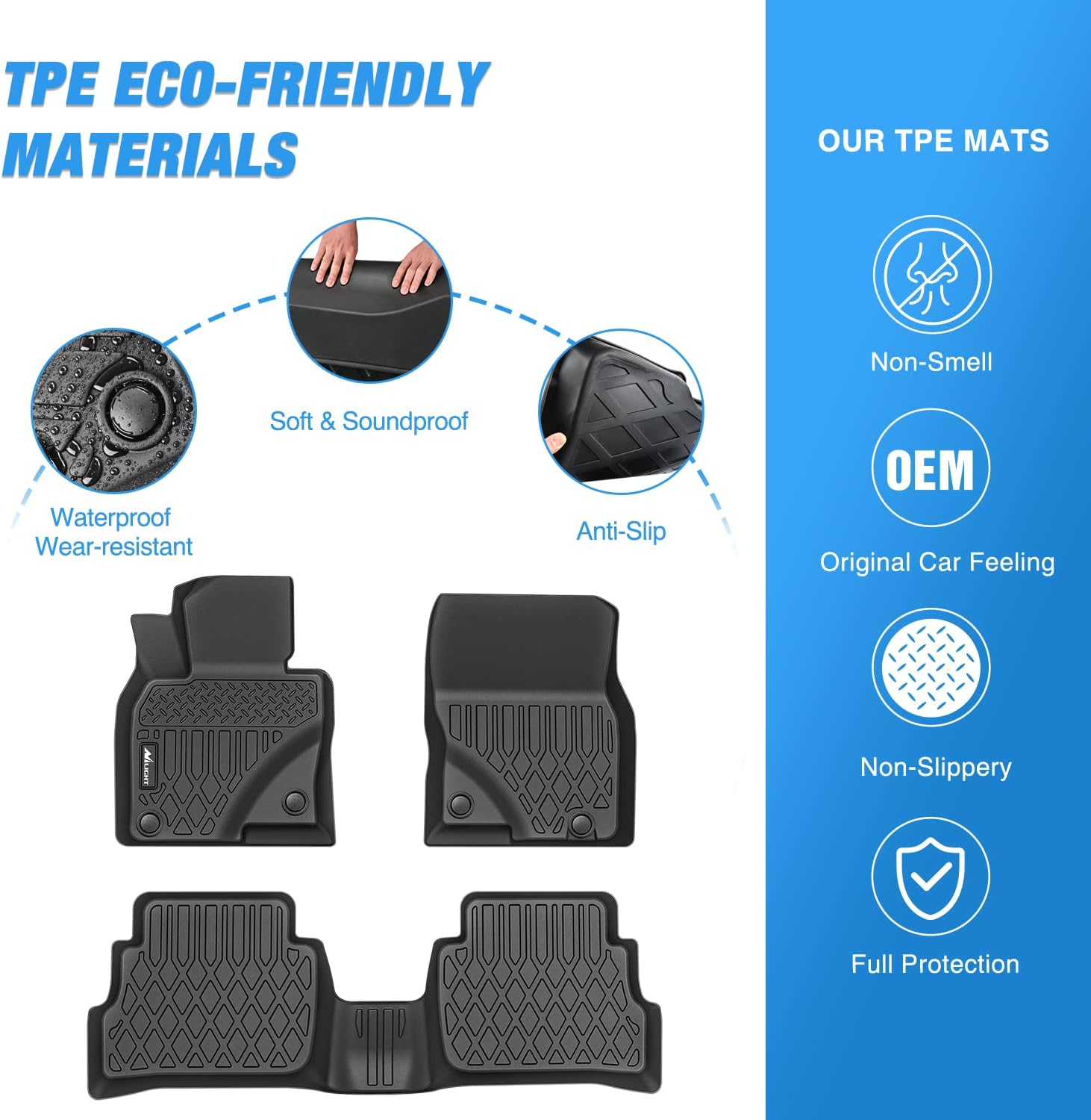 Nilight Custom Fit TPE Floor M - Car Floor Mat Rubber recension och pris
