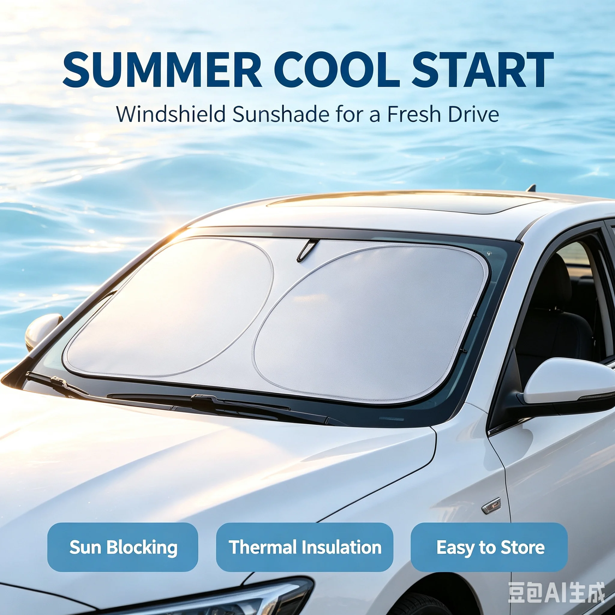 Car Windshield Sun Visor Folda - Windshield Sun Shade recension och pris