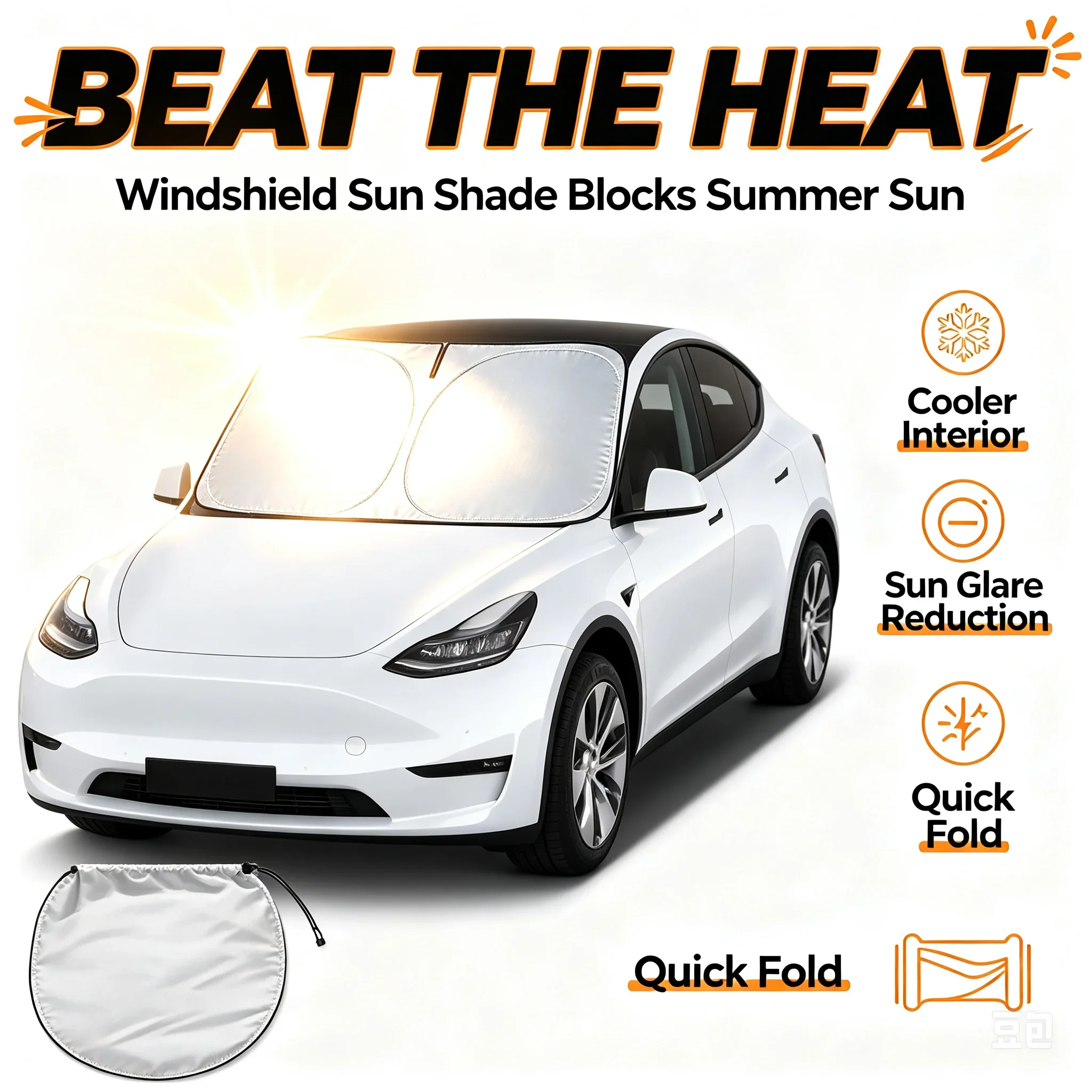 Car Windshield Sun Visor Folda - Windshield Sun Shade recension och pris