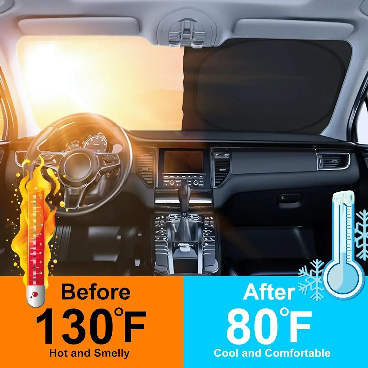 New Summer Car Front Window Su - Windshield Sun Shade recension och pris