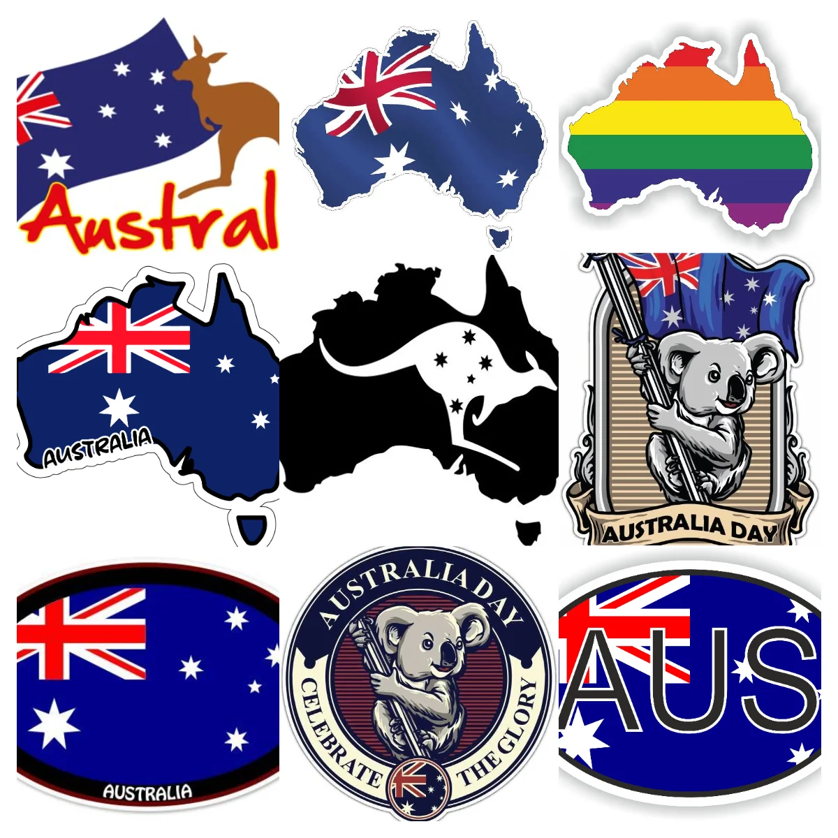 AUS Australia Flag Map Emblem  - Car Accessories Australia recension och pris