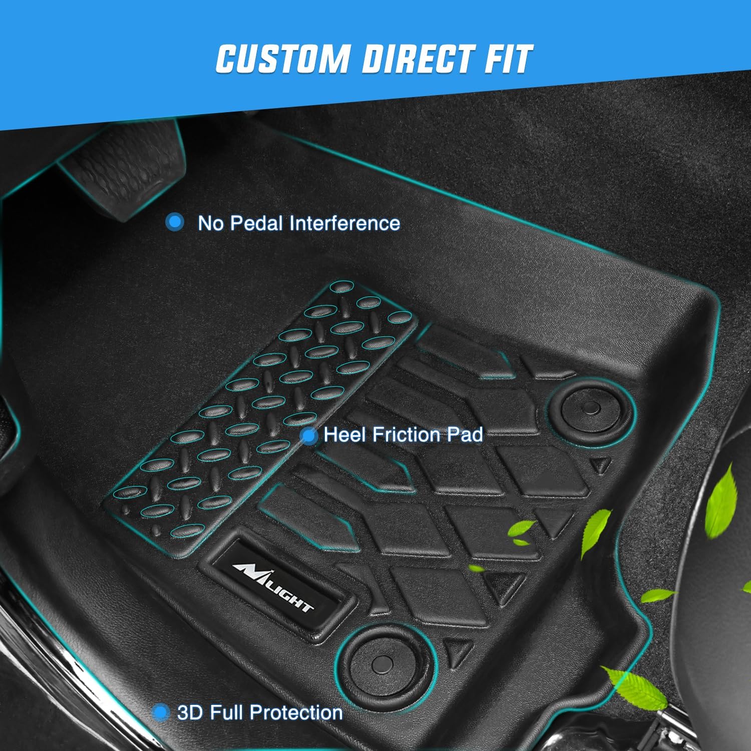 Nilight Custom Fit TPE Floor M - Car Floor Mat Rubber recension och pris