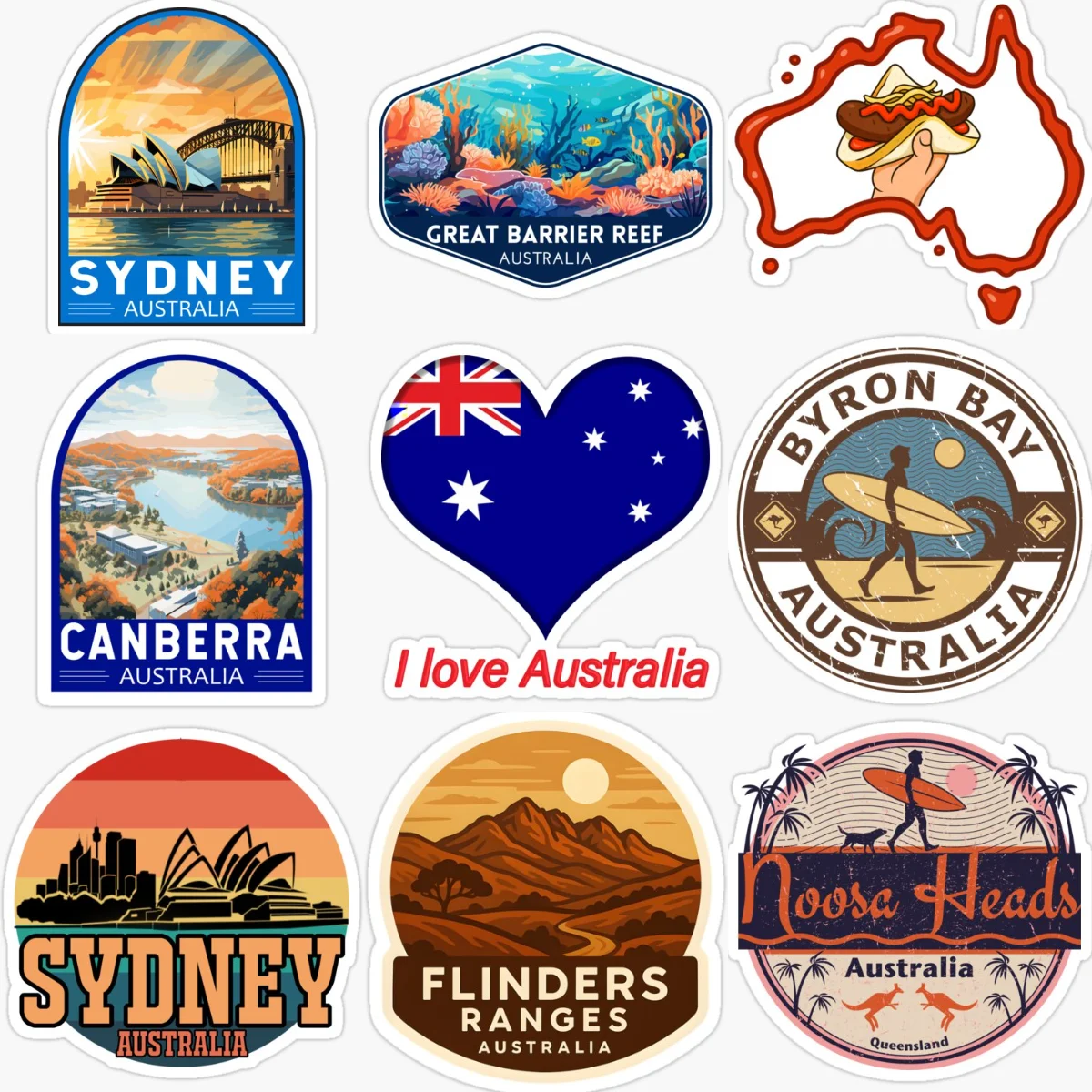AUS Australia Flag Map Emblem  - Car Accessories Australia recension och pris