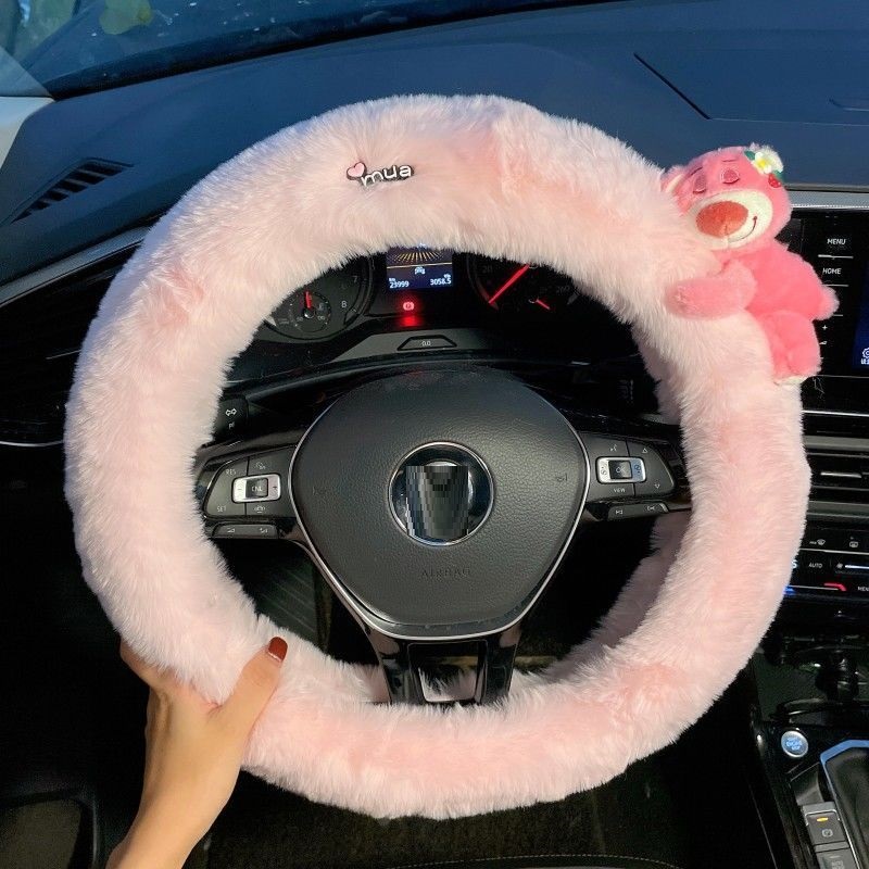 New Lotso Plush Steering Wheel - Car Accessories For Winter recension och pris