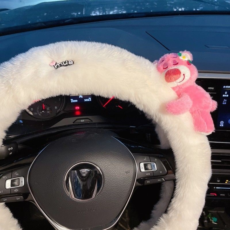 New Lotso Plush Steering Wheel - Car Accessories For Winter recension och pris